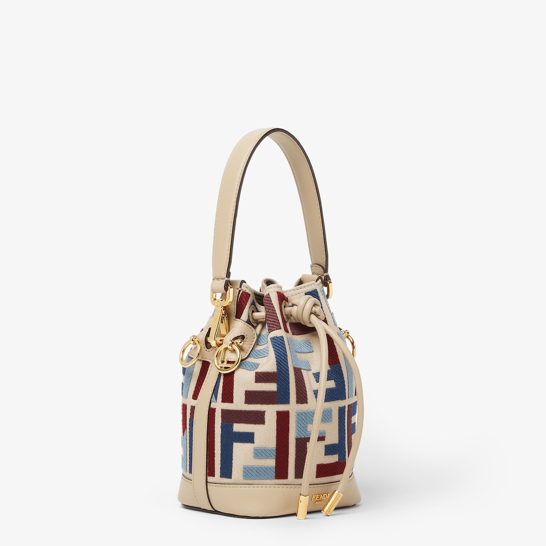 FENDI Mon Tresor Canvas mini-bag with multicolor FF embroidery - Image 4